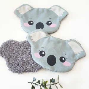 lot de 2 petites lingettes koala