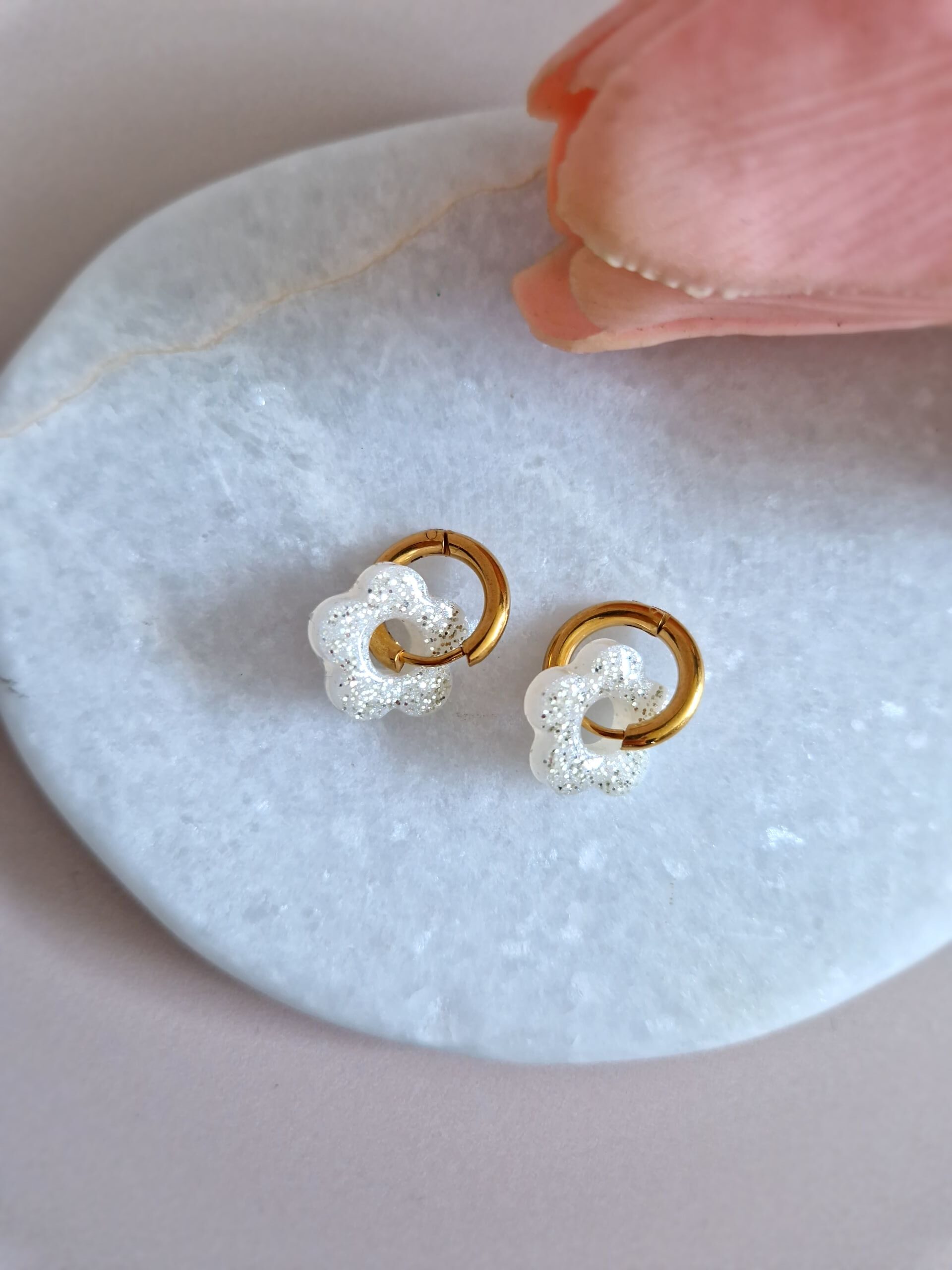 Flowerette Nacre Doré