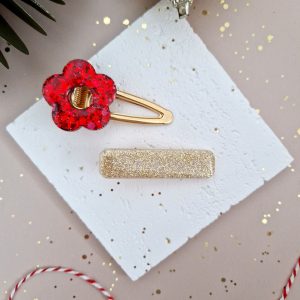 Barrette Nacre doré barre