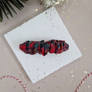Barrette Scrunchie écossais