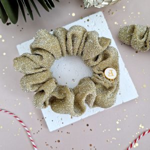 Chouchou Glitter ocre