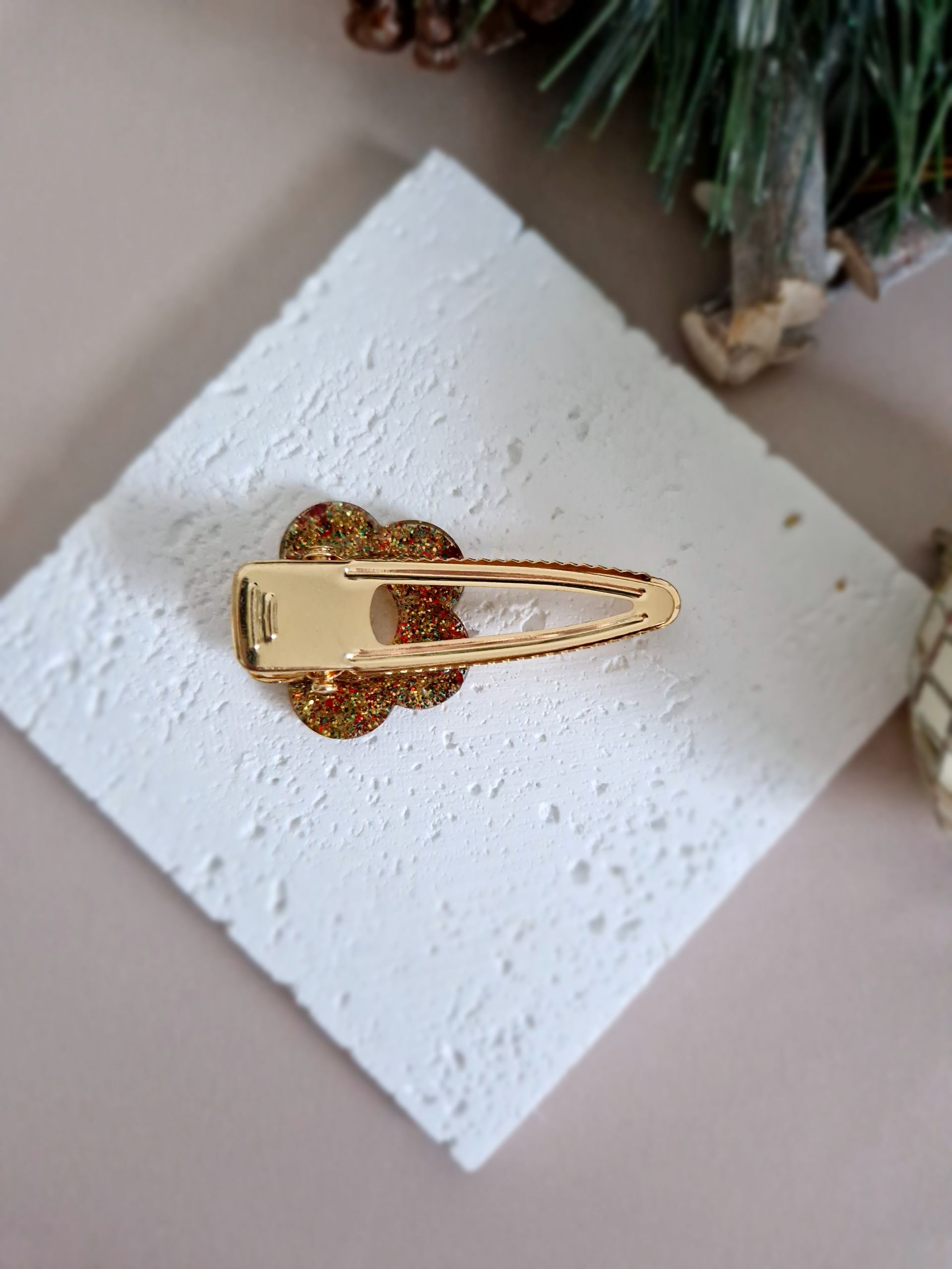 Barrette Glitter multi fleur – Image 3