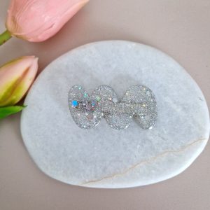 Barrette Argenté vague