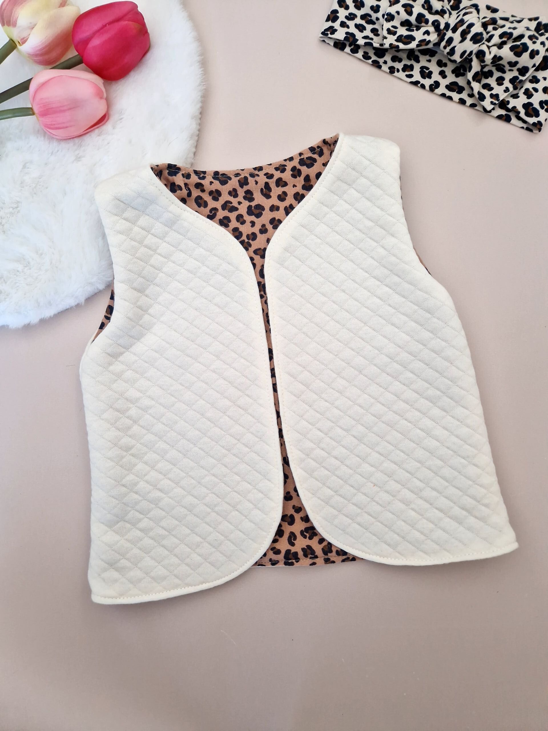 Gilet matelasé Ecru