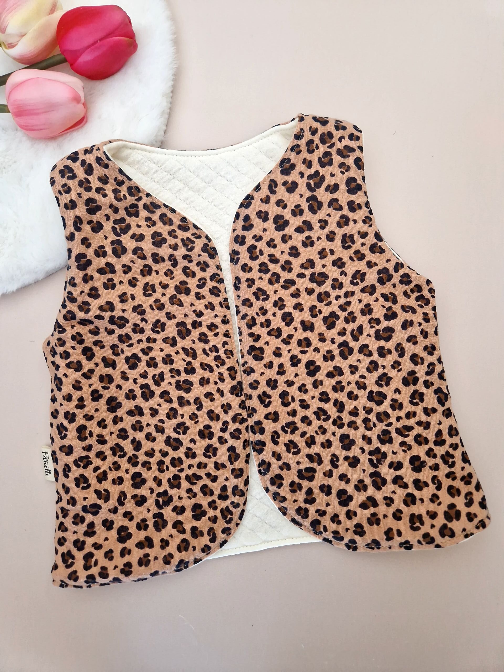 Gilet matelasé Ecru – Image 2