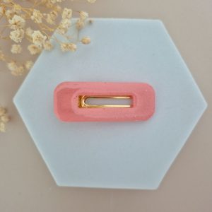 Barrette Rose rectangle