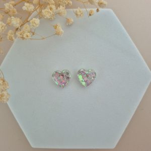 Boucles d’oreilles Disco coeur