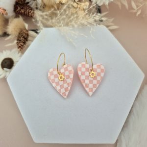 Boucles d&rsquo;oreilles Lili Damier