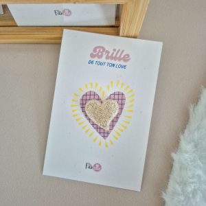 Pin’s Coeur Nacre doré