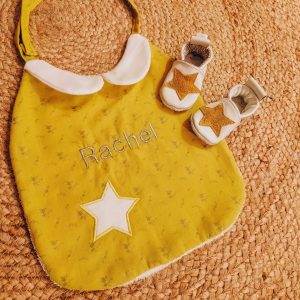 Bavoir Serviette Bébé & Maternelle à personnaliser | Mademoiselle Yellow