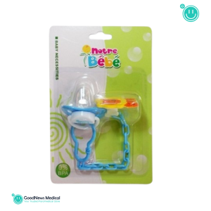 Sucette + chainette + broche NOTRE BEBE