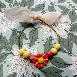 Bracelet en perle Fleur céramique