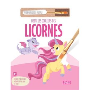 Libère les couleurs des licornes + pinceau magique a l&rsquo;eau.
