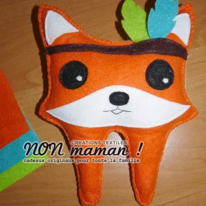 Tutoriel et patron coussin a dent renard