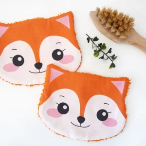 lot de 2 lingettes renard