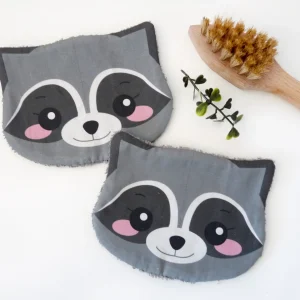 lot de 2 lingettes raton laveur