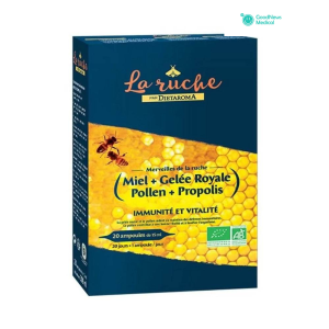 Propolis-Miel-Gelée Royale et Pollen-20 Ampoules – Dietaroma
