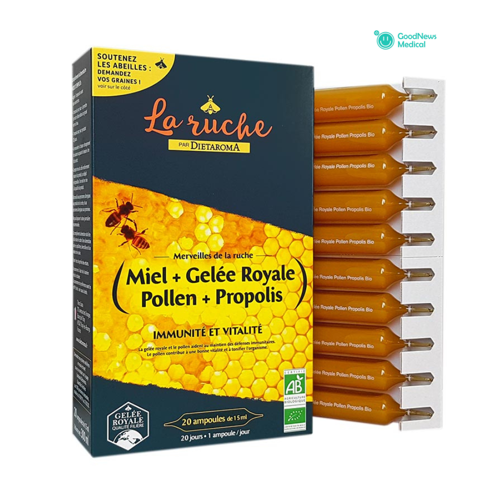 Propolis-Miel-Gelée Royale et Pollen-20 Ampoules – Dietaroma – Image 2