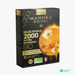 Gelée Royale 2000mg au Miel de Manuka Bio – 20 Ampoules – Santarome