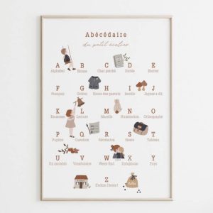 Affiche A3 – Abécédaire du petit écolier.