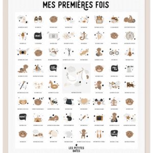 Affiche « Mes premières fois » peau foncée.