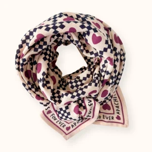 Apaches Collections – Big Foulard Latika « Amor » Macadamia.