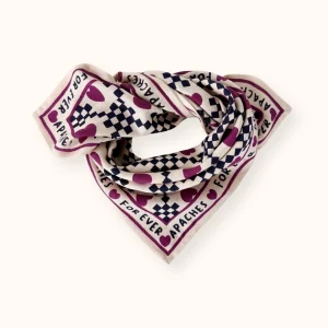 Apaches Collections – Small Foulard Manika « Amor » Macadamia.
