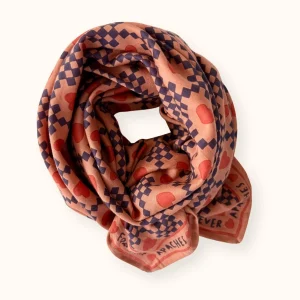 Apaches Collections – Big Foulard Latika « Amor » Rust.
