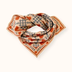 Apaches Collections – Small Foulard Manika « Amor » Sand.