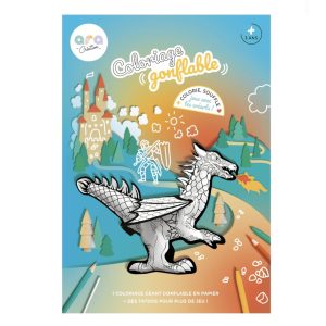 Coloriage gonflable – Dragon géant.