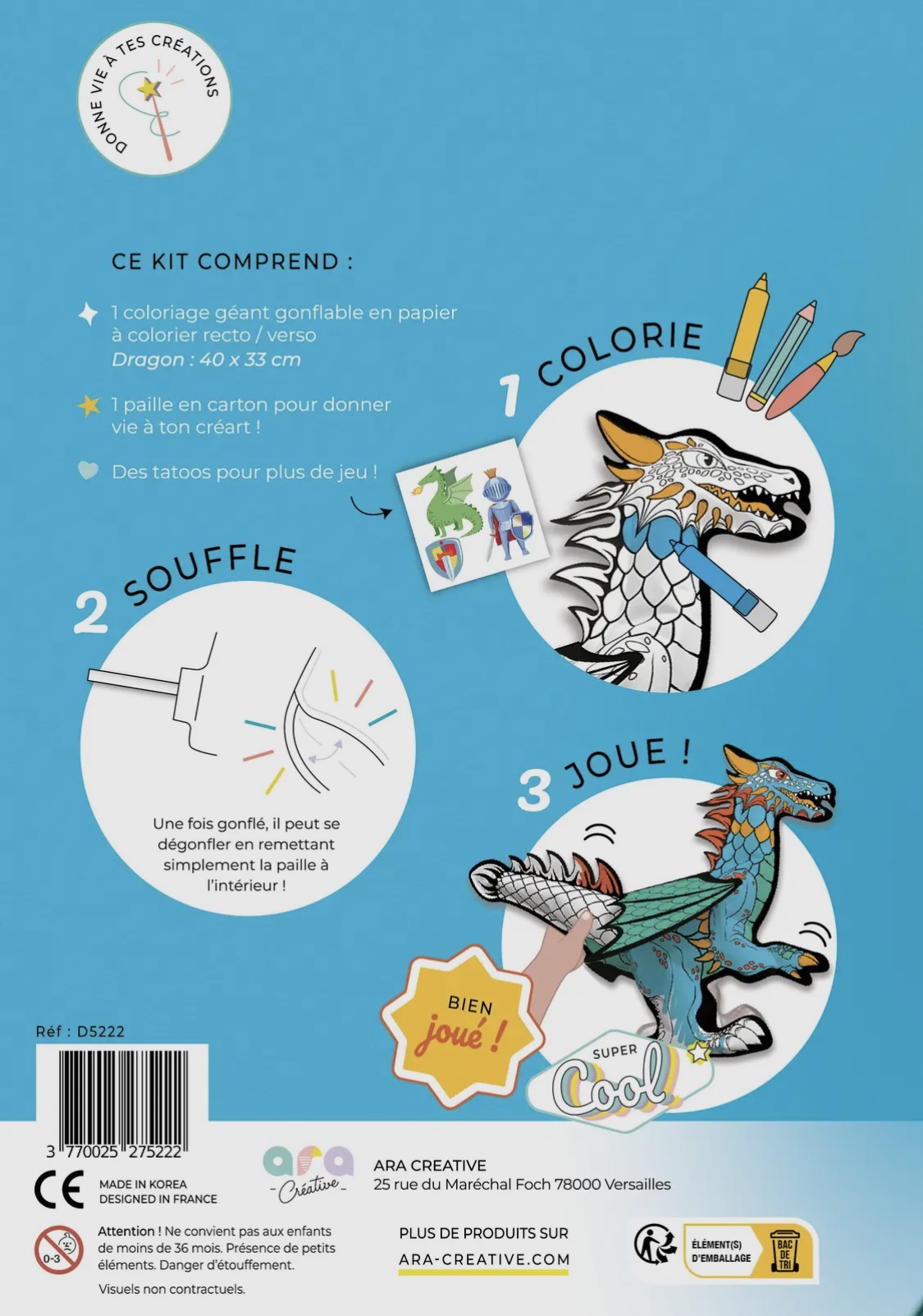 Coloriage gonflable – Dragon géant. – Image 2