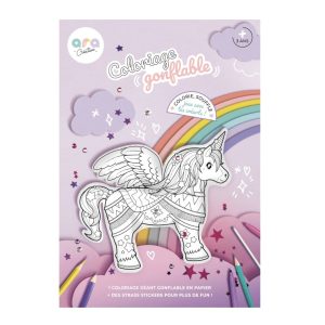 Coloriage gonflable – Licorne géante.