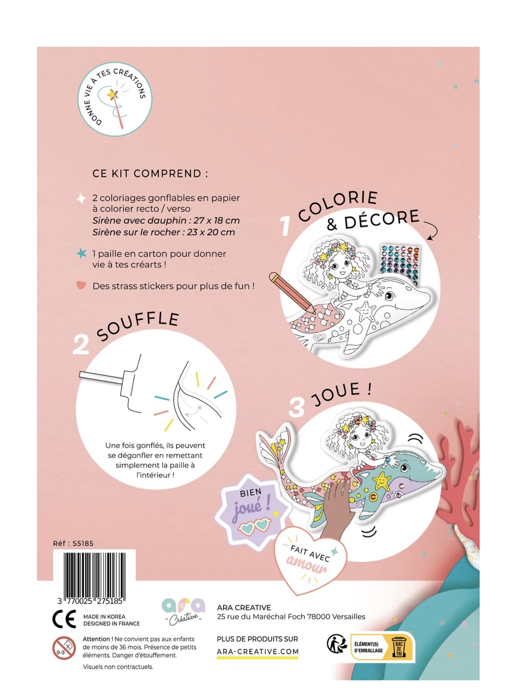Coloriages gonflables – Sirènes. – Image 3