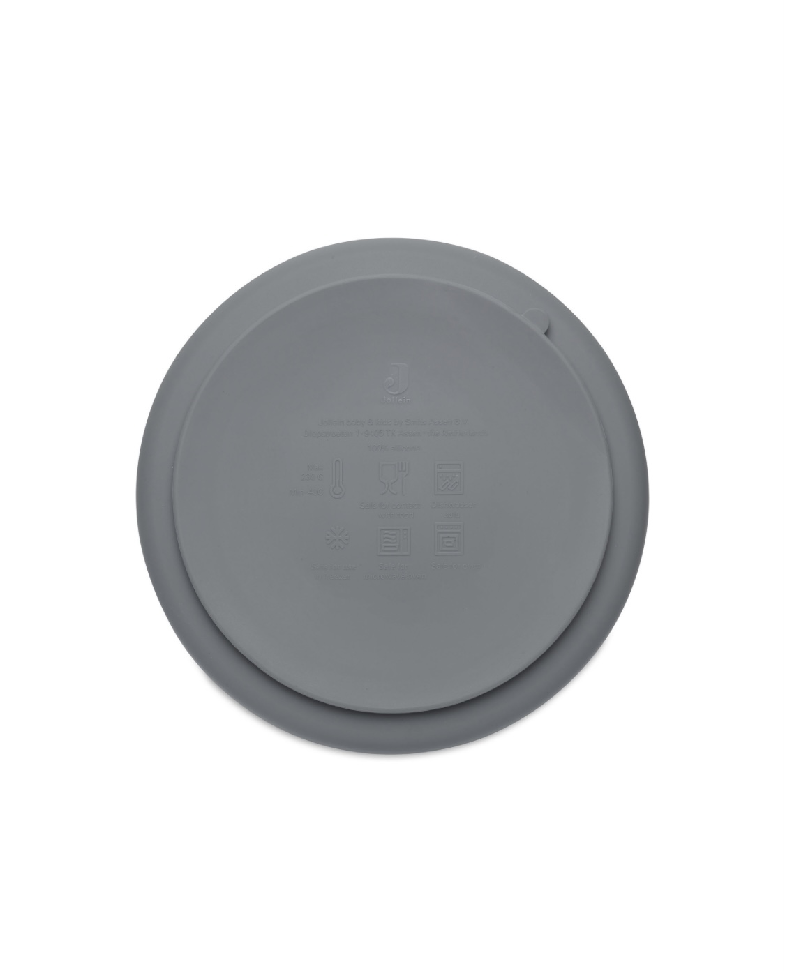 Assiette Silicone avec ventouse Storm Grey – Jollein. – Image 3