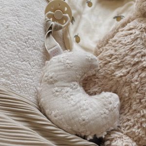 Attache tétine Moon broderie.