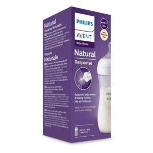 Biberon natural response 1 mois AVENT + 260 ml 9 oz