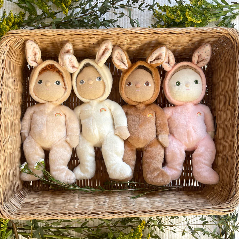 Peluche Olli Ella DINKY DINKUMS Fluffle Family Babbit Bunny (rose). – Image 5