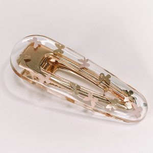 Barrette résine petits papillons.