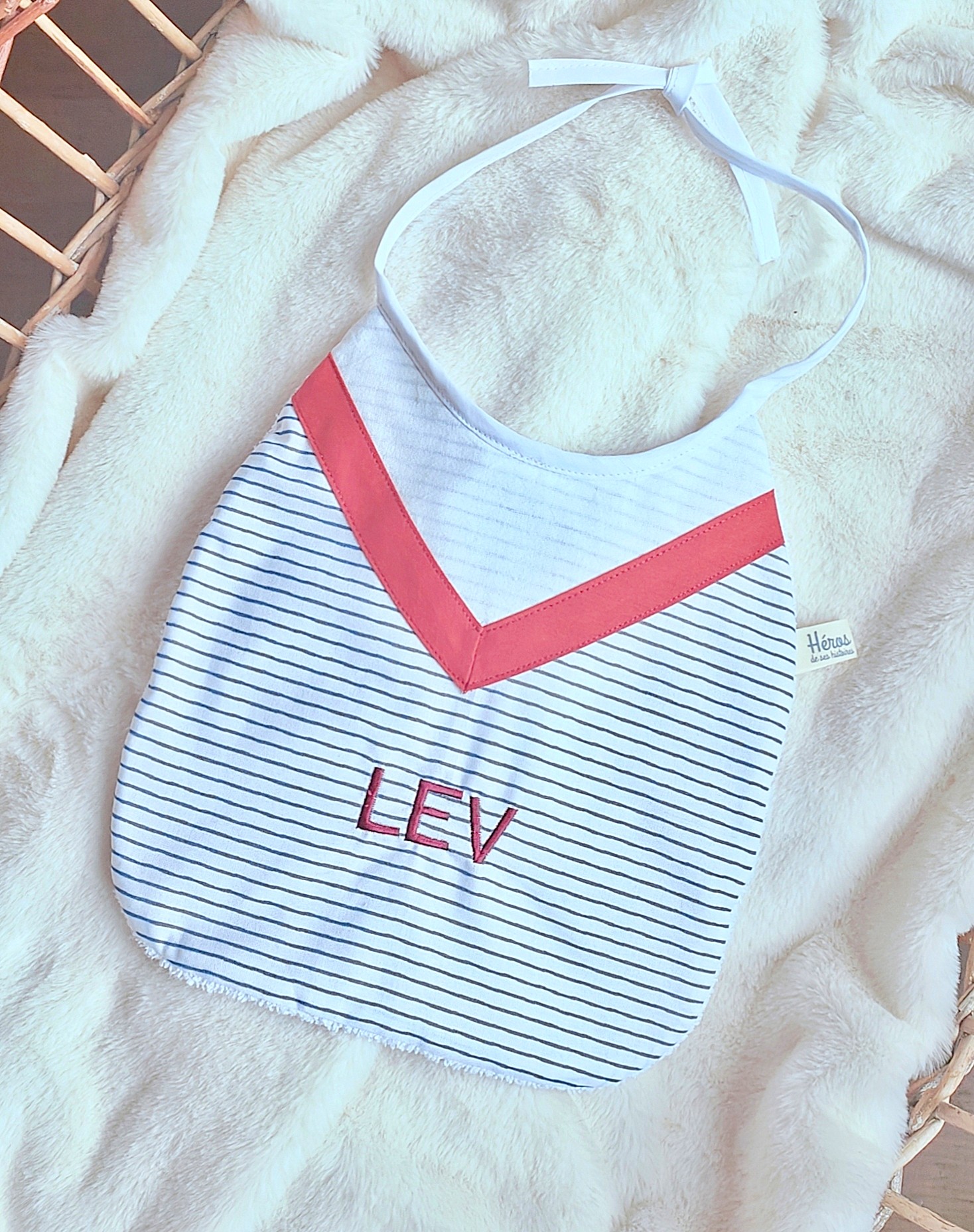 Bavoir Matelot(e) | Serviette Bébé & Maternelle personnalisé – Image 3