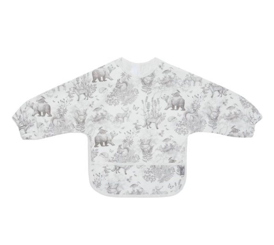 Bavoir imperméable avec manches forest animals.