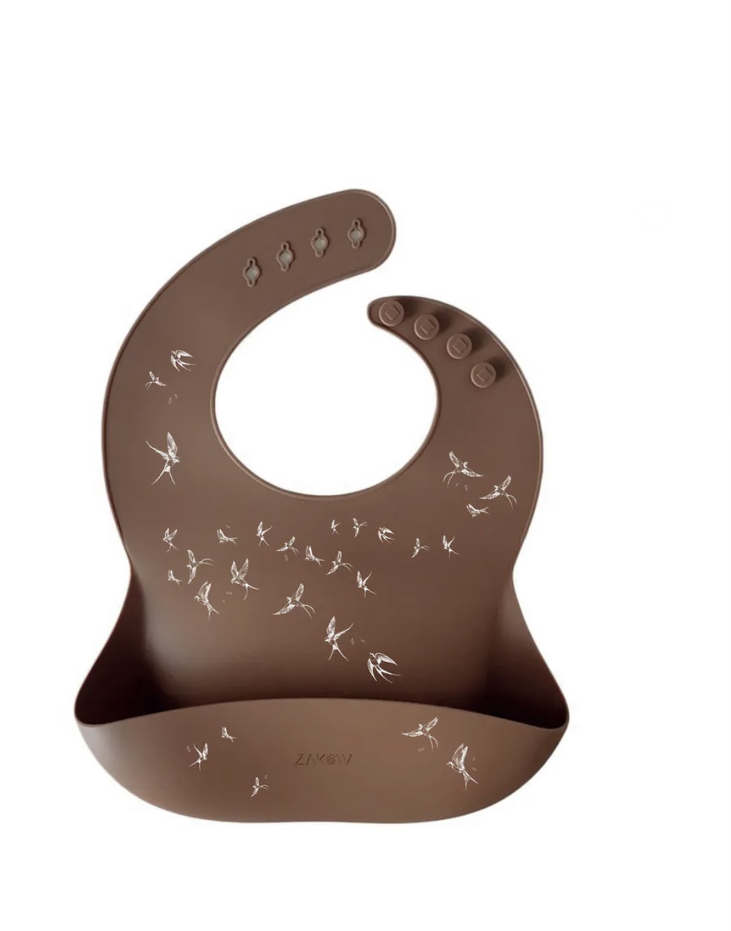 Bavoir « hirondelles noisette ».