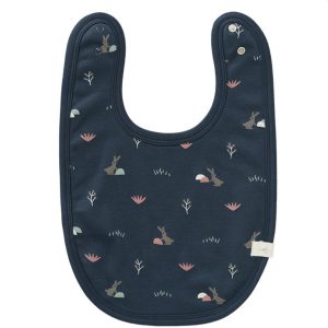 Bavoir Fresk lapin indigo.