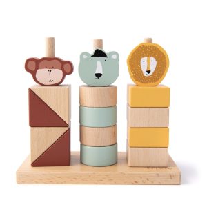 Blocs animaux à empiler en bois- animaux.