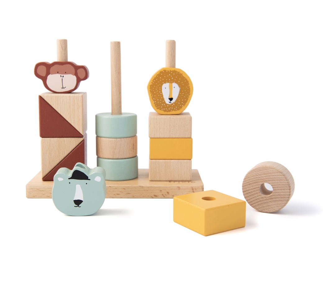 Blocs animaux à empiler en bois- animaux. – Image 2