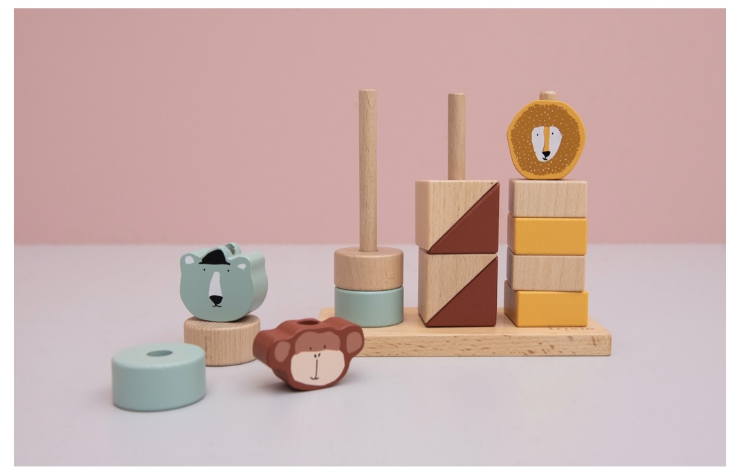 Blocs animaux à empiler en bois- animaux. – Image 3