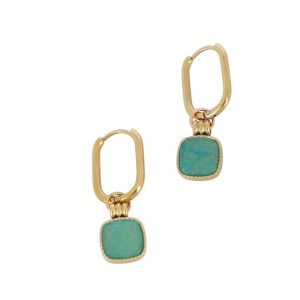 Boucles d’oreilles pierre naturellle Amazonite.