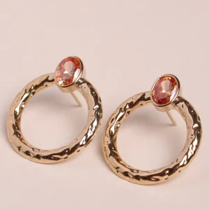 Boucles d&rsquo;oreilles Alexis champagne.