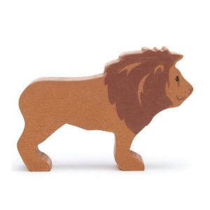 Animal en bois: Le lion.