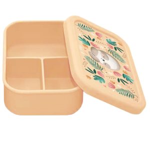 Boîte à lunch en silicone Gnawy le paresseux.