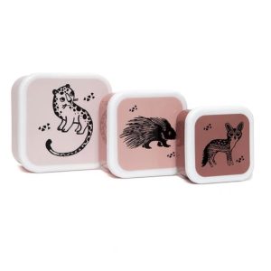 Boîtes à goûter gigognes (animals pink).